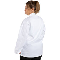 Uncommon Threads Santorini Unisex White Customizable Long Sleeve Chef Coat 0489 - L