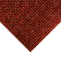 M+A Matting WaterHog 3' x 5' Red / Black Mat with Fashion Fabric Border and Universal Cleated Backing