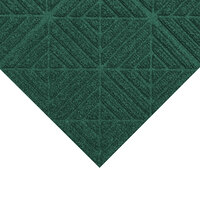 M+A Matting WaterHog 18 inch x 18 inch Square Evergreen 1/4 inch Thick Geometric Carpet Tiles with Universal Cleated Backing - 12/Case