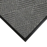M+A Matting WaterHog Eco Premier 4' x 20' Grey Ash Mat with Classic Rubber Border and Smooth Backing