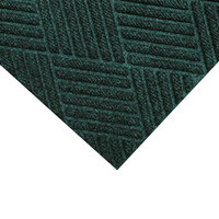 M+A Matting WaterHog 18 inch x 18 inch Square Evergreen 1/4 inch Thick Diamond Carpet Tiles with Universal Cleated Backing - 12/Case