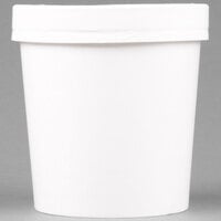 Huhtamaki 71844 White 16 oz. Double Poly-Paper Food Cup with Vented Paper Lid - 250/Case