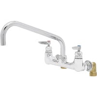 T&S B-0290-PRISON 12" Wall Mounted Vandal Resistant Big Flo Mixing Faucet with 8" Centers