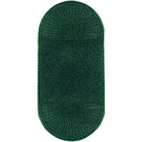 M+A Matting WaterHog Grand 3' x 7 1/8' Diamond Evergreen Mat with Two Ends and Smooth Backing