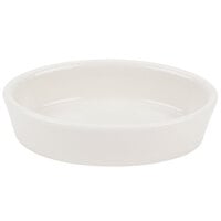 Hall China by Steelite International HL5701/22AWHA Ivory (American White) 7 oz. Oval Baker Dish - 24/Case