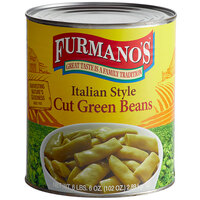 Furmano's #10 Can Italian Style Cut Green Beans - 6/Case
