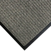 M+A Matting WaterHog Classic 3' x 10' Medium Grey Mat with Classic Rubber Border and Universal Cleated Backing