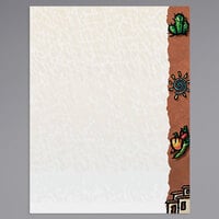 Choice 8 1/2" x 11" Menu Paper Right Insert - Southwest Themed Desert Design - 100/Pack