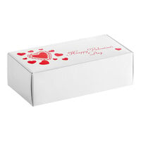 5 1/2" x 2 3/4" x 1 3/4" 1-Piece 1/2 lb. Valentine's Day Candy Box - 250/Case