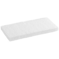 Lavex Janitorial 10 inch x 4 1/2 inch x 1 inch White Multi-Purpose Scouring Pad - 5/Pack