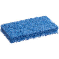 Lavex Janitorial 6 inch x 3 1/2 inch x 7/8 inch Medium-Duty Blue Scouring Pad - 10/Pack