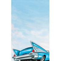 8 1/2 inch x 11 inch Menu Paper - Retro Themed Car Design Cover - 100/Pack