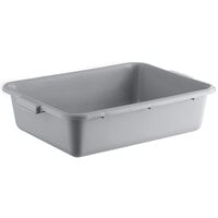 Choice 20" x 15" x 5" Gray Polypropylene Plastic Bus Tub