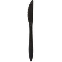 Choice 6 1/2 inch Medium Weight Black Plastic Knife - 100/Pack