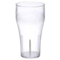 GET 7720-1-CL Bell 20 oz. Clear Customizable SAN Plastic Pebbled Soda Glass - 72/Case