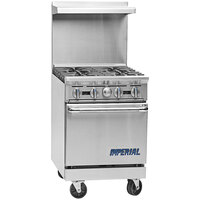 Imperial Range Pro Series IR-G24 Liquid Propane 24" Griddle with Space Saver Oven - 67,000 BTU