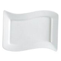CAC SOH-51 Soho 15 1/2" x 10 1/2" Ivory (American White) Rectangular Stoneware Platter - 12/Case