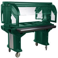 Cambro VBR5519 Green 5' Versa Food / Salad Bar with Standard Casters