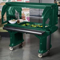 Cambro VBR5519 Green 5' Versa Food / Salad Bar with Standard Casters