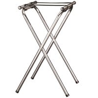 American Metalcraft 31 inch Polished Chrome Deluxe Folding Tray Stand