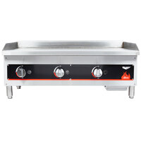 Vollrath 40721 Cayenne 36 inch Flat Top Gas Countertop Griddle - Manual Control