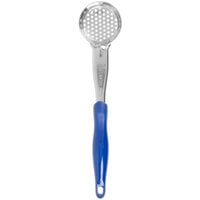 Vollrath 6432230 Jacob's Pride 2 oz. Blue Perforated Round Spoodle® Portion Spoon