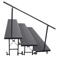National Public Seating SGR3L Side Guardrail for Standard 3-Level Risers
