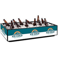 IRP 3101484 Black Chiller 48 Qt. Countertop Merchandiser with Ice Cold Beverages Graphic