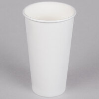 150 Pack 20 Oz Disposable Poly Paper Hot Tea Coffee Cups with Dome Black Lids 