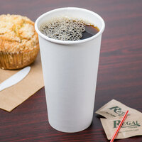 Choice White Poly Paper Hot Cup - 20 oz. - 600/Case
