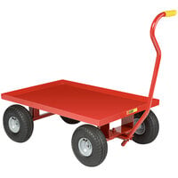 Little Giant 24" x 36" Red Steel Wagon Truck with Lipped Edges and 10" Pneumatic Wheels LW-2436-10P