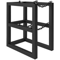 Durham Mfg 16" x 24" x 30" Gas Cylinder Rack for 2 Vertical Cylinders GCRV-162430-08T