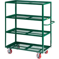 Little Giant 24 inch x 48 inch Green Perforated 4-Shelf Garden Truck 4MLP-2448-6PY-G - 1600 lb. Capacity