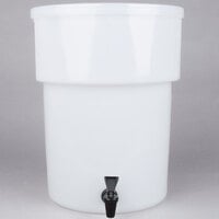 Carlisle 221002 5 Gallon White Round Beverage Dispenser (No Base)