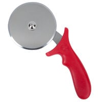 American Metalcraft PIZR2 4 inch Stainless Steel Pizza Cutter with Red Handle