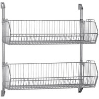 Quantum 20 inch x 48 inch x 9 inch Post Mounted Cantilever Baskets CAN-34-2048BC-PWB