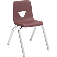 Virco 2000 Series 3rd to 4th Grade Wine Classroom Chair with Nylon Glides