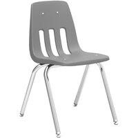 Virco 9000 Series 5th Grade to Adult Graphite Classroom Chair with Nylon Glides