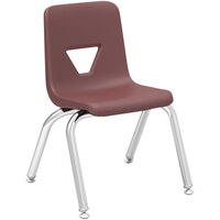 Virco 2000 Series Preschool to First Grade Wine Classroom Chair with Nylon Glides