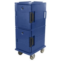 Cambro UPC800186 Ultra Camcarts® Navy Blue Insulated Food Pan Carrier - Holds 12 Pans