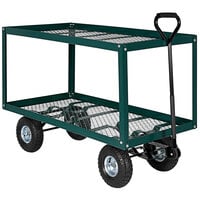 Vestil 24" x 48" Green Steel 2 Shelf Landscape Cart LSC-2448-SC - 300 lb. Capacity