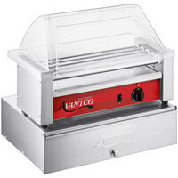 Avantco RG1812K2 12 Hot Dog Roller Grill with 5 Rollers, Sneeze Guard, and 64 Bun Cabinet - 120V, 430W