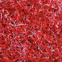 Lavex Industrial Silver and Red Metallic Blend Crinkle Cut™ Paper Shred - 10 lb.