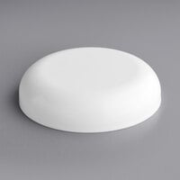 70/400 White Continuous Thread Dome Customizable Lid with Foam Liner - 935/Case