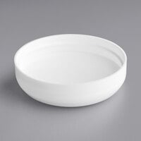 53/400 White Continuous Thread Dome Customizable Lid with Foam Liner - 1500/Case
