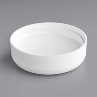48/400 White Continuous Thread Dome Customizable Lid with Foam Liner - 1800/Case