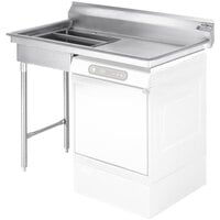 Eagle Group UDT-4R-16/4 48" 16 Gauge Stainless Steel Right Side Undercounter Dishtable