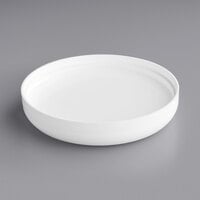 89/400 White Continuous Thread Dome Customizable Lid with Foam Liner - 440/Case