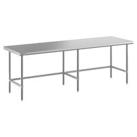 Regency Spec Line Easy Attach 30" x 96" 14-Gauge Stainless Steel Commercial Open Base Work Table