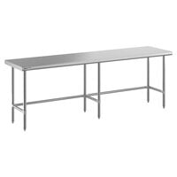 Regency Spec Line Easy Attach 24" x 96" 14-Gauge Stainless Steel Commercial Open Base Work Table